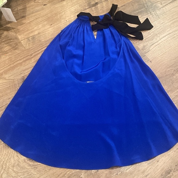 JayGodfrey Women’s Blue Backless Blouse Size 4 - Picture 3 of 6